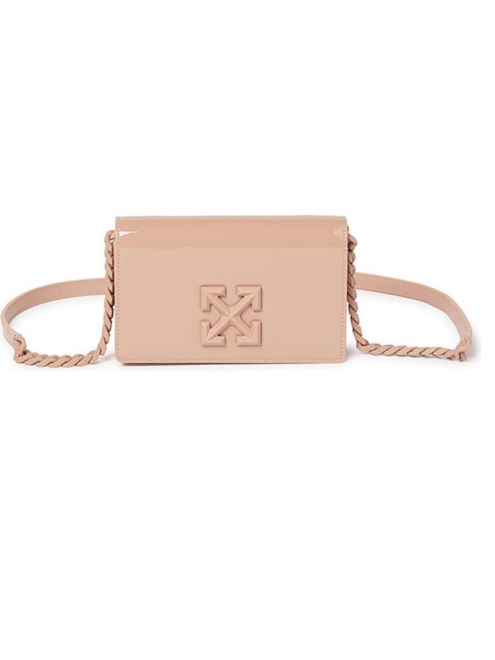 Off white jitney .5 patent leather crossbody bag